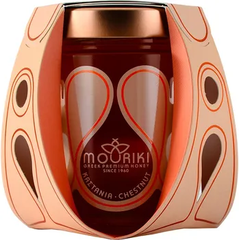 Kaštanový med z hory Atos 450g v dárkovém balení MOURIKI