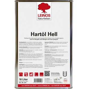 Olej na dřevo LEINOS naturfarben LEINOS 241 Tvrdý olej světlý (jasný) 30 L + zdarma dárek v hodnotě 389 Kč - Anza Elite angled outdoor štětec úhlový 100 mm