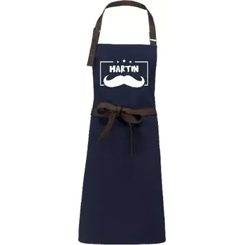 Kuchyňská zástěra Zástěra Kariban Vintage Knírek se jménem