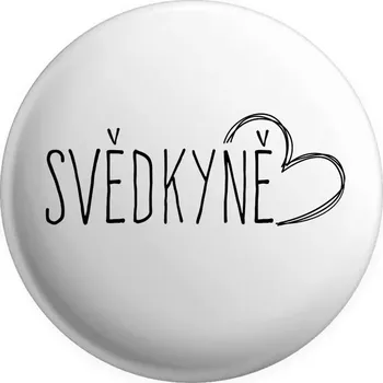 Placka Svědkyně - kreslené srdce