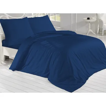 Povlečení Brotex Francouzské povlečení Satén 200x200, 70x90cm tmavě modré