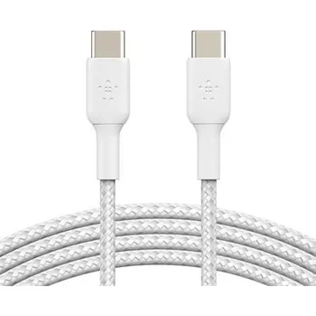 Datový kabel Belkin BOOST CHARGE™ USB-C/USB-C kabel, 1m, bílý - odolný