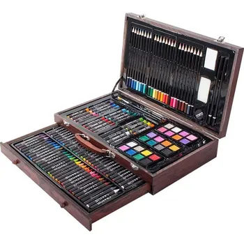 Výtvarná sada Verk 18230 výtvarná sada na malování v dřevěném kufříku 143 ks