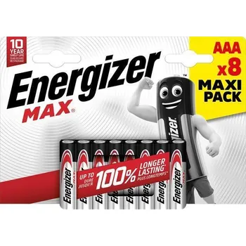 Článková baterie ENERGIZER Baterie MAX, AAA, 8 ks, ENERGIZER 271104