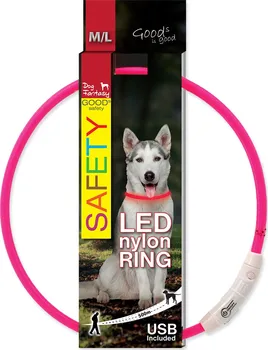 Obojek pro psa Dog Fantasy Nylonový LED obojek růžový