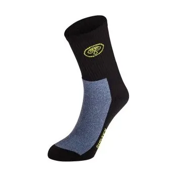 Pánské ponožky Surtex merino ponožky volný lem černo-bordové 35-38