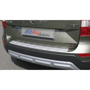 Tuning Práh pátých dveří s výstupky, ABS stříbrný matný - Škoda Yeti Outdoor Facelift (Škoda Yeti Outdoor Facelift od r.v. 2013)