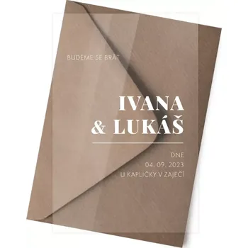 Svatební dekorace Plexi oznámení IVANA