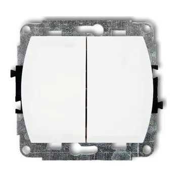 vypínač KARLIK Dvojitý vypínač bílý