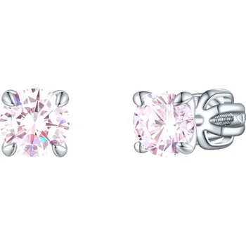 Náušnice Olivie Stříbrné 5mm náušnice PIPPI PINK 7954 Ag 925; ≤1,2 g.