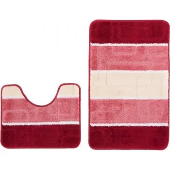 Koberec Sada koupelnových koberečků MULTI B5020 červená dlaždice