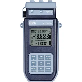 Delta OHM HD2124.2 Manometr-teploměr s datovým loggerem a dvěma vstupy pro modul SICRAM PP471 k připojení sond řady TP704 a TP705.