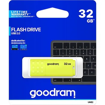 USB flash disk 32GB Goodram UME2, USB flash disk 2.0, žlutý