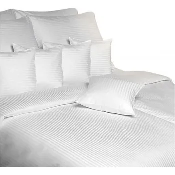 Povlečení Atlasové povlečení Grádl bílé proužek 0,8 cm 140x220 70x90