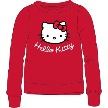 Dívčí mikina Hello Kitty - licence Dívčí velurová mikina - Hello Kitty 52182356, červená Barva: Červená, Velikost: 110