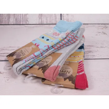 Dámské ponožky CNB BERLIN Termo ponožky SADA 3 PÁRŮ DE 37758 teplé s vlnou šedé, barevné pruhované, sv. modré s norským vzorem velikosti ponožek: 26-28 (EUR vel. 39-42)