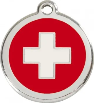 psí známka Red Dingo Psí známka 30 mm Švýcarský kříž