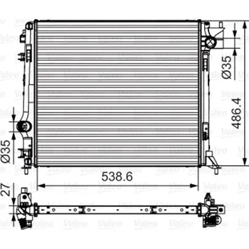 Chladič motoru Chladič, chlazení motoru VALEO 701641