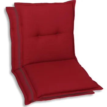 Podsedák GO-DE Textil Sada zahradních podsedáků Uni (nízká opěrka, 2 kusy, třešňová červená)