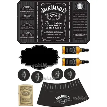 Jedlá dekorace na dort Jack Daniels - jedlý papír - Bez úprav