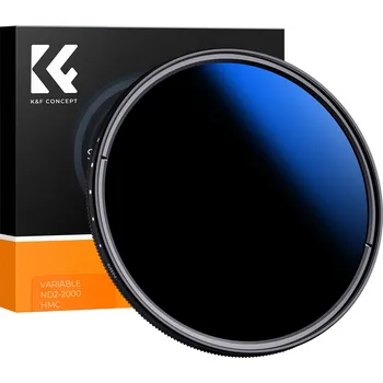 K&F Concept 72MM C Series Ultra-thin Variable/Fader,ND2-2000 Blue Coated