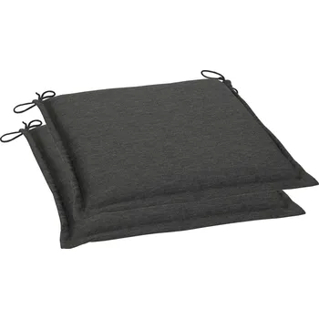 Podsedák GO-DE Textil Sada zahradních podsedáků Uni (polštářek, 5 cm, 2 kusy, antracitová)