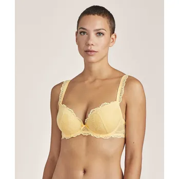 Souprava dámského spodního prádla Podprsenka push up AUBADE (OG08-15), Velikost 70D, Barva žlutá
