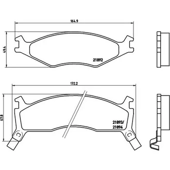 Brzdová destička Sada brzdových destiček, kotoučová brzda BREMBO P 30 006