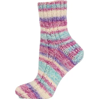 Příze Vlna-hep Best socks 6-fach - 7377 fialovo-světlá-mint