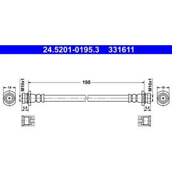 Brzdová hadice Brzdová hadice ATE 24.5201-0195.3