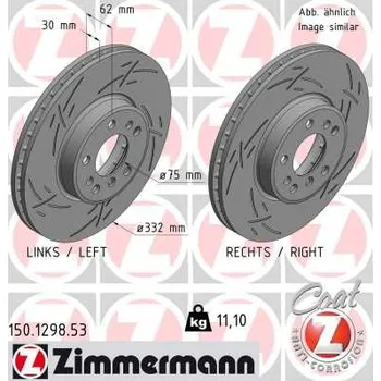 Brzdový kotouč Brzdový kotouč ZIMMERMANN 150.1298.53