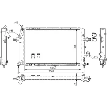 Chladič motoru Chladič, chlazení motoru HART 610 342