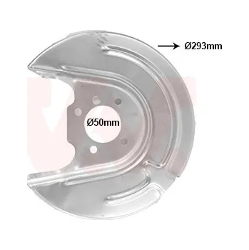 Brzdový kotouč Ochranný plech proti rozstřikování, brzdový kotouč VAN WEZEL 5766374