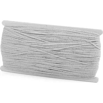 Textilie Kulatá pruženka Ø2 mm měkká 100m - 2 šedá nejsv.