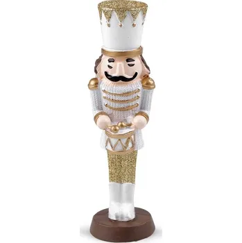 Stoklasa Dekorace vojáček / louskáček s glitry bílá 5 cm 18 cm