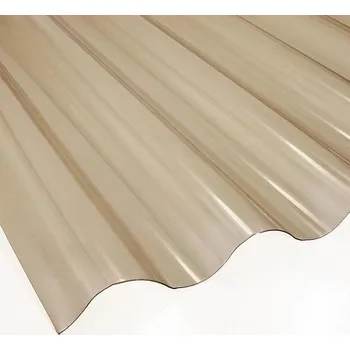 pvc deska Vlnitá deska PVC 2000 x 900 x 0,8 mm kouřová
