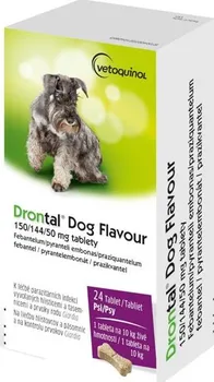 Tablety Bayer Drontal Dog Flavour 150/144/50 mg 24 tablet