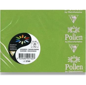 Clairefontaine Samolepicí barevná obálka 100 x 75 mm 20 ks, zelená