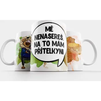 Hrnek Mě nenasereš, na to mám přítelkyni - Oranžová