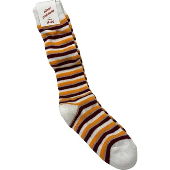 Dětské froté podkolenky oranžovo - bílé, Velikost: 17 - 18 (25 - 27), Barva: Oranžovo - bílá