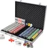 Pokerové sada Poker set s 1000 laserovými žetony v hliníkovém kufříku 53 x 37 x 6,7 cm