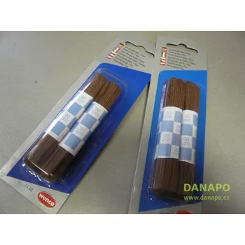 Lžíce na botu Wenko Tkaničky šňůrky ploché hnědé 90cm pár Wenco