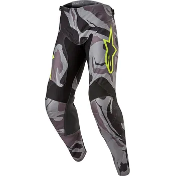 Moto oblečení kalhoty RACER TACTICAL, ALPINESTARS (šedá camo/žlutá fluo/černá) 2024 Velikost/Provedení: 34