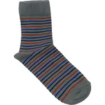 Dětské ponožky s lycrou světle šedé s pruhy, Velikost: 19 - 20 (28 - 30), Barva: Šedá