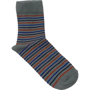 Dětské ponožky s lycrou světle šedé s pruhy, Velikost: 19 - 20 (28 - 30), Barva: Šedá
