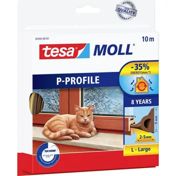 Lepicí páska tesa P-PROFILE 05395-00101-00 těsnicí páska tesaMOLL® hnědá (d x š) 10 m x 9 mm 1 ks