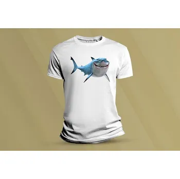 Dětské bavlněné tričko Shark 2. Bílá velikost 140