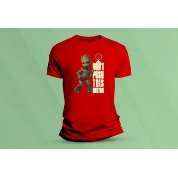 Dětské bavlněné tričko I am Groot 2. Červená velikost 152 (12-13 let)