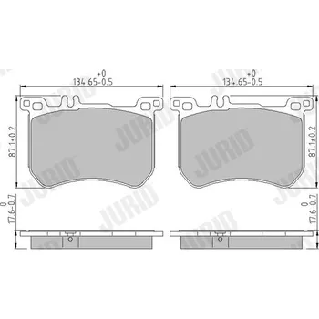Brzdová destička Sada brzdových destiček, kotoučová brzda JURID 573797J