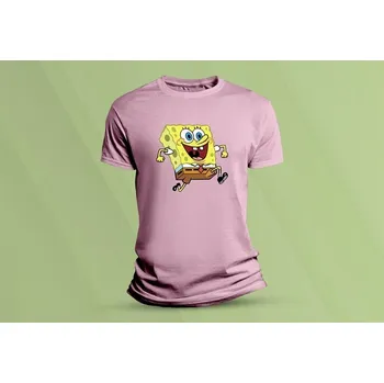 Chlapecké oblečení Dětské bavlněné tričko SpongeBob 4. Růžová velikost 152